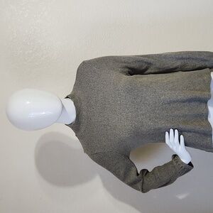 Madewell Bubble Sleeve Ribbed Sweater Small Green